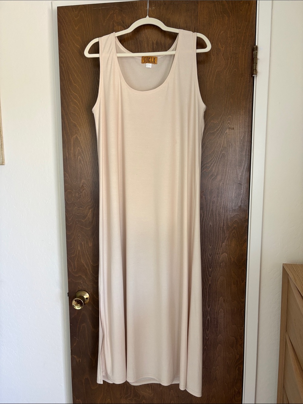 Sleeveless Cream Maxi Dress